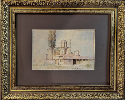 Osman Asaf imzalı tablo — Sulu Boya, 20×30 cm, 25.000 TL müzayede satışı
