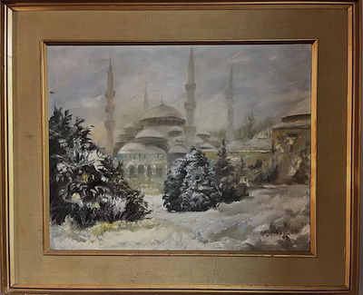 Nihat Yavaş imzalı tablo — Yağlı Boya, 50×40 cm, 6.000 TL müzayede satışı
