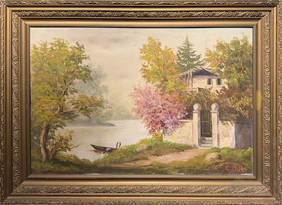Hüseyin Cahit Derman imzalı tablo — Yağlı Boya, 60×40 cm, 27.500 TL müzayede satışı