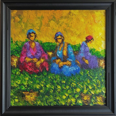 Ömer Erdem imzalı tablo — Yağlı Boya, 50×50 cm, 12.000 TL müzayede satışı