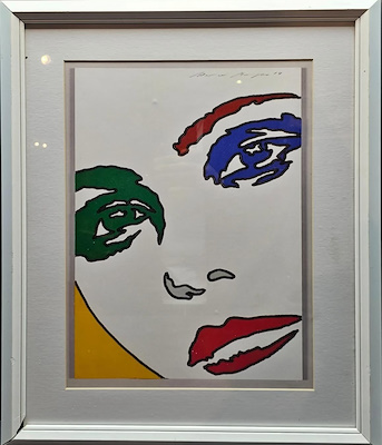 Werner Berges Litography imzalı tablo — Karışık Teknik, 46×31 cm, 6.000 TL müzayede satışı