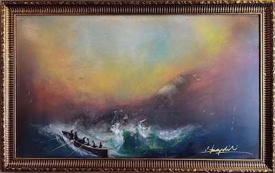 İsmail Beydili imzalı tablo — Yağlı Boya, 75×45 cm, 11.000 TL müzayede satışı