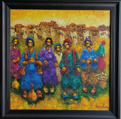 Ömer Erdem imzalı tablo — Yağlı Boya, 50×50 cm, 12.000 TL müzayede satışı