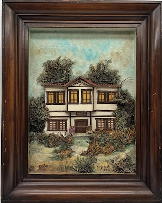 Aysel Güleç imzalı tablo — 40×30 cm, 5.000 TL müzayede satışı