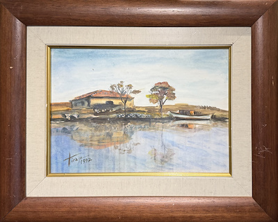 Tiraje imzalı tablo — Sulu Boya, 25×35 cm, 13.000 TL müzayede satışı