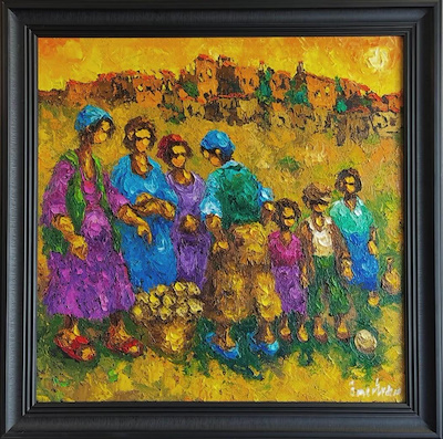 Ömer Erdem imzalı tablo — Yağlı Boya, 50×50 cm, 12.000 TL müzayede satışı