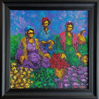 Ömer Erdem imzalı tablo — Yağlı Boya, 40×40 cm, 12.000 TL müzayede satışı