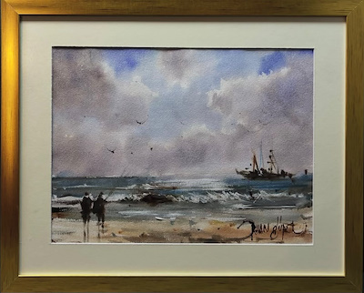 Orhan Gürel imzalı tablo — Sulu Boya, 30×40 cm, 6.000 TL müzayede satışı