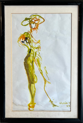 Nilgün Tüzüntürk imzalı tablo — Karışık Teknik, 24×39 cm, 15.000 TL müzayede satışı