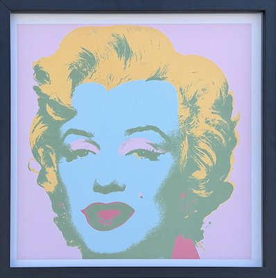 Andy Warhol imzalı tablo — Baskı, 65×65 cm, 11.000 TL müzayede satışı