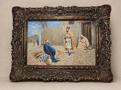 Oryantal imzalı tablo — 90×60 cm, 27.500 TL müzayede satışı