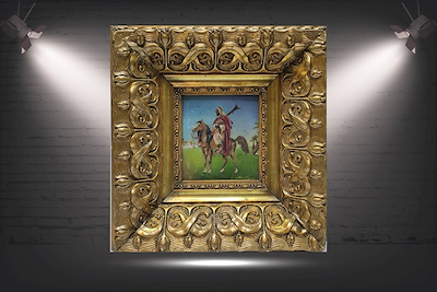 Oryantalist imzalı tablo — 18×18 cm, 14.000 TL müzayede satışı