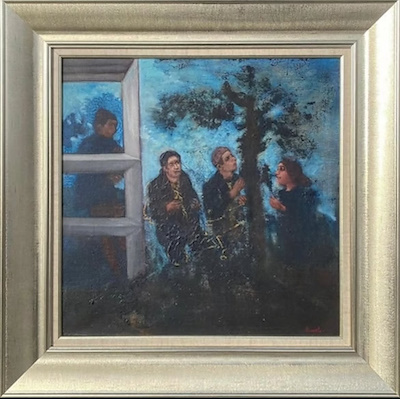 Komet imzalı tablo — 50×50 cm, 660.000 TL müzayede satışı