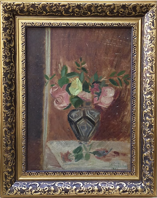 Münip Özben imzalı tablo — 38×28 cm, 1.200 TL müzayede satışı