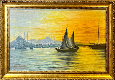 Paul Bardine Costantinapoli imzalı tablo — Yağlı Boya, 33×50 cm, 6.250 TL müzayede satışı