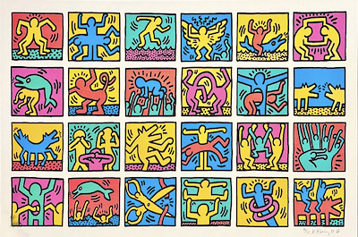 Keith Haring imzalı tablo — 27×40 cm, 750 TL müzayede satışı