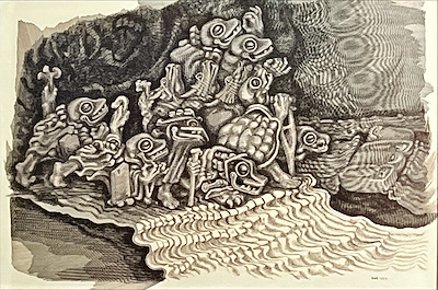 Ali Teoman Germener imzalı tablo — Serigrafi, 33×48 cm, 1.500 TL müzayede satışı