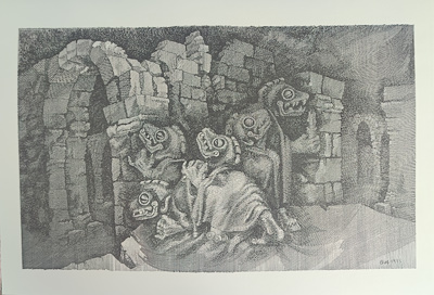 Ali Teoman Germener imzalı tablo — Serigrafi, 33×48 cm, 600 TL müzayede satışı