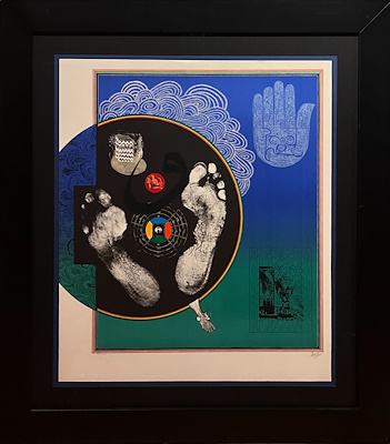 Erol Akyavaş imzalı tablo — Serigrafi, 65×55 cm, 9.000 TL müzayede satışı