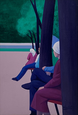 Nevbahar Aksoy imzalı tablo — Yağlı Boya, 49×33 cm, 1.350 TL müzayede satışı