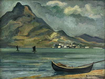 Kadri Atamal imzalı tablo — Yağlı Boya, 45×60 cm, 8.250 TL müzayede satışı