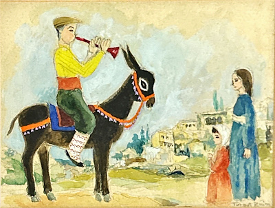 Turgut Zaim imzalı tablo — Karışık Teknik, 10×12 cm, 32.000 TL müzayede satışı