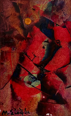 Metin Eloğlu imzalı tablo — Yağlı Boya, 12×8 cm, 800 TL müzayede satışı