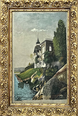 Mustafa Husni imzalı tablo — Yağlı Boya, 58×40 cm, 7.000 TL müzayede satışı