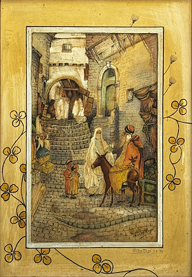 Thomas Pier imzalı tablo — Yağlı Boya, 28×18 cm, 4.750 TL müzayede satışı