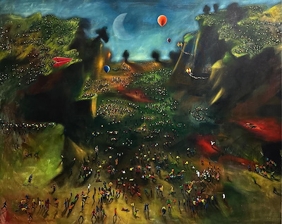 Raşit Altun imzalı tablo — Yağlı Boya, 175×225 cm, 200.000 TL müzayede satışı