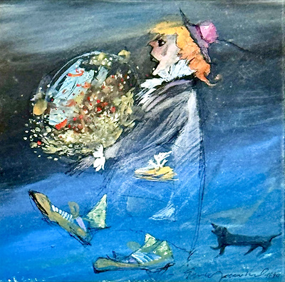 Ender Dandul imzalı tablo — Karışık Teknik, 17×17 cm, 1.200 TL müzayede satışı