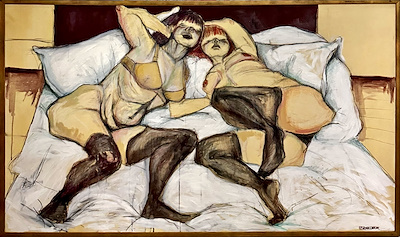 Esra Kürtür imzalı tablo — Yağlı Boya, 100×160 cm, 12.000 TL müzayede satışı