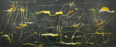 Rasin Arsebük imzalı tablo — Karışık Teknik, 30×66 cm, 4.250 TL müzayede satışı