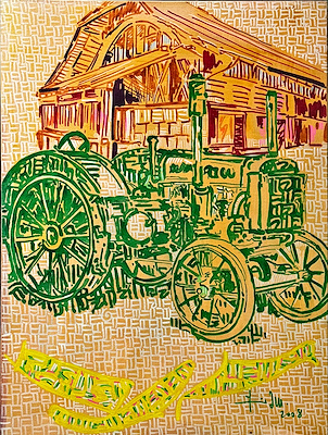 Yiğit Yazıcı imzalı tablo — Karışık Teknik, 76×58 cm, 30.000 TL müzayede satışı