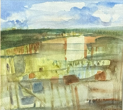 Cansen Ercan imzalı tablo — Karışık Teknik, 23×25 cm, 1.600 TL müzayede satışı