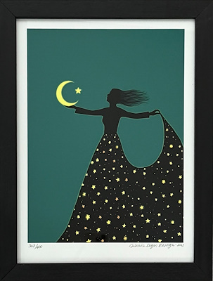 Gürbüz Doğan Ekşioğlu imzalı tablo — Serigrafi, 40×30 cm, 4.000 TL müzayede satışı