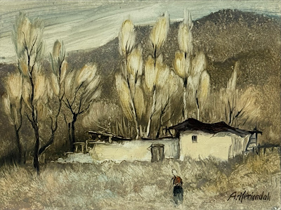 Abdullah Meriçadalı imzalı tablo — Yağlı Boya, 18×24 cm, 5.000 TL müzayede satışı