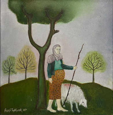 Niyazi Toptoprak imzalı tablo — Yağlı Boya, 25×25 cm, 8.250 TL müzayede satışı