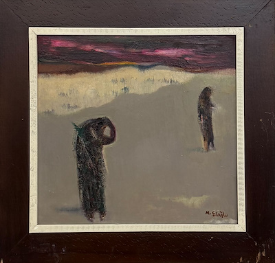 Metin Eloğlu imzalı tablo — Yağlı Boya, 30×32 cm, 2.750 TL müzayede satışı