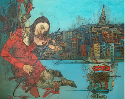 Erkin Keskin imzalı tablo — Yağlı Boya, 80×100 cm, 3.750 TL müzayede satışı