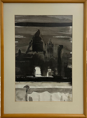 Burcu Perçin imzalı tablo — Karışık Teknik, 40×30 cm, 3.750 TL müzayede satışı