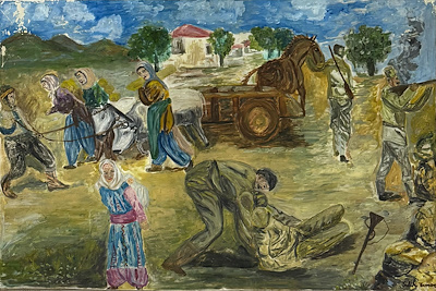 Salih Erimez imzalı tablo — Karışık Teknik, 50×70 cm, 1.200 TL müzayede satışı