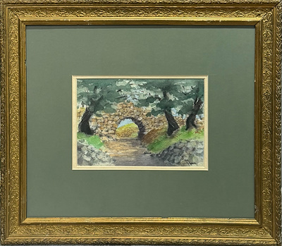 Müfit Çelik imzalı tablo — Sulu Boya, 17×23 cm, 3.000 TL müzayede satışı