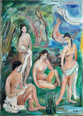 Refia Edren Çıray imzalı tablo — Yağlı Boya, 72×53 cm, 31.000 TL müzayede satışı