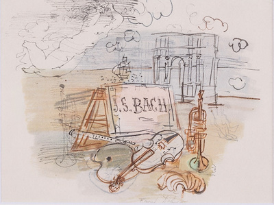 Raul Dufy imzalı tablo — Karışık Teknik, 15×20 cm, 1.700 TL müzayede satışı