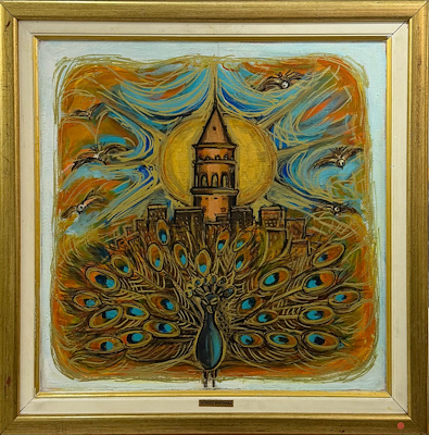 Günseli Portanaz imzalı tablo — Yağlı Boya, 40×40 cm, 1.300 TL müzayede satışı