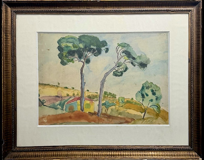 Malik Aksel imzalı tablo — Karışık Teknik, 33×40 cm, 26.000 TL müzayede satışı