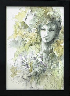 Neşe Evitan imzalı tablo — Karışık Teknik, 27×20 cm, 2.500 TL müzayede satışı