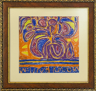 Esma Ekiz imzalı tablo — Karışık Teknik, 22×24 cm, 5.000 TL müzayede satışı