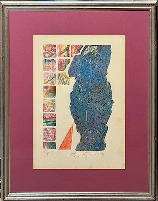 Ali İsmail Türemen imzalı tablo — Gravür, 37×26 cm, 4.000 TL müzayede satışı